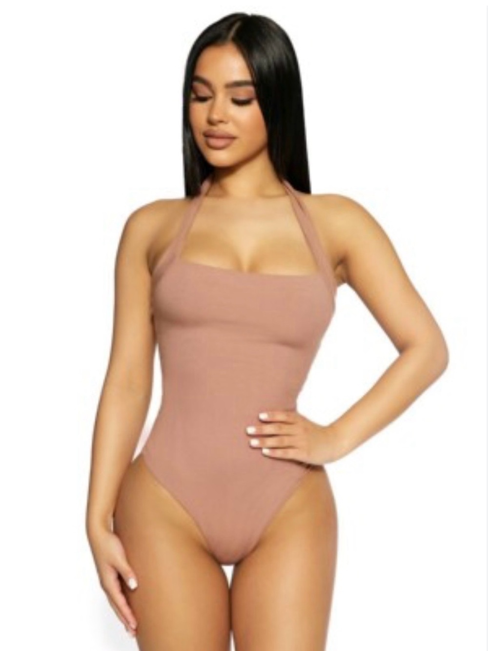Abercrombie and Fitch women’s small‎ halter square neck bodysuit, snap closure